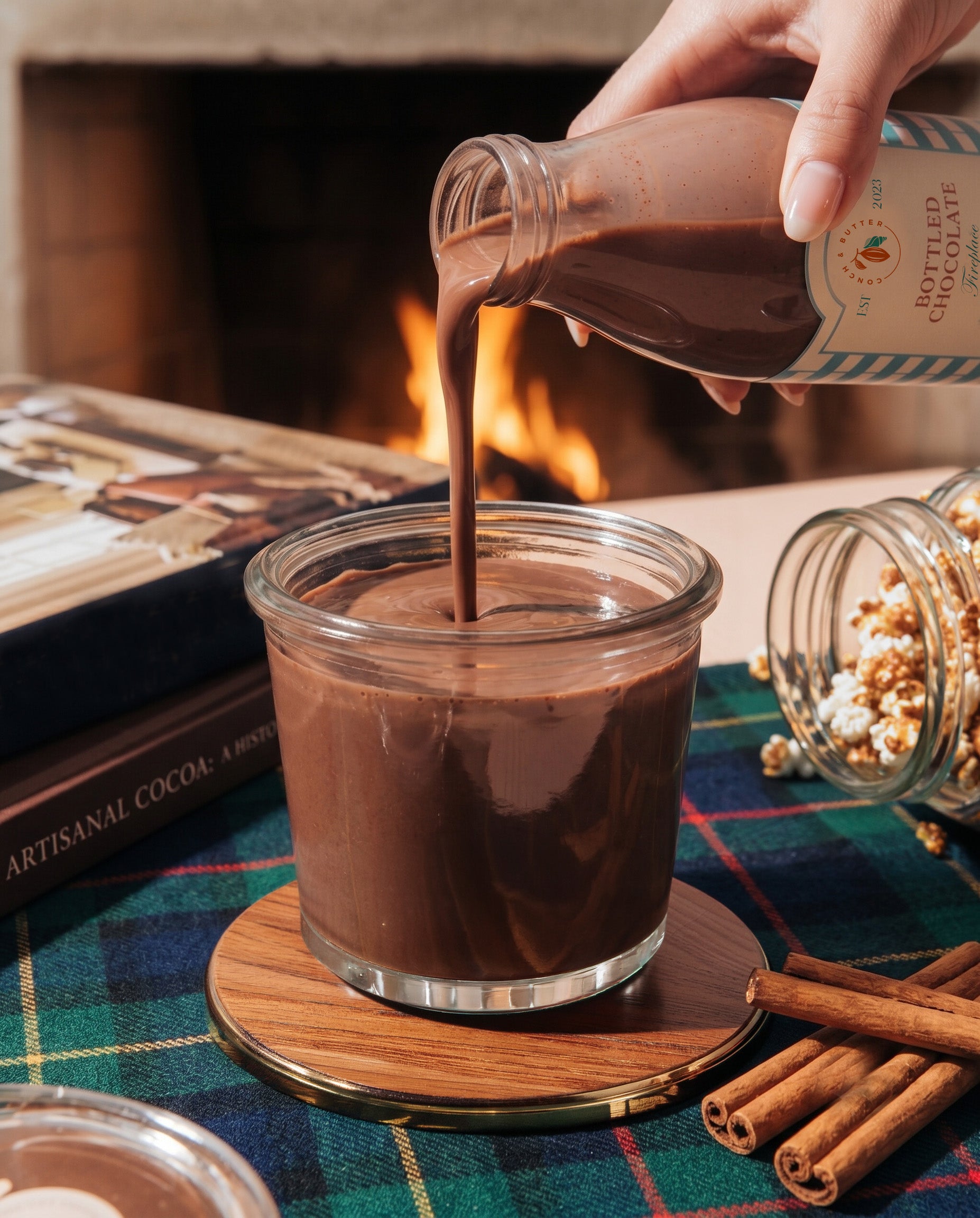70% Fireplace Bottled Chocolate